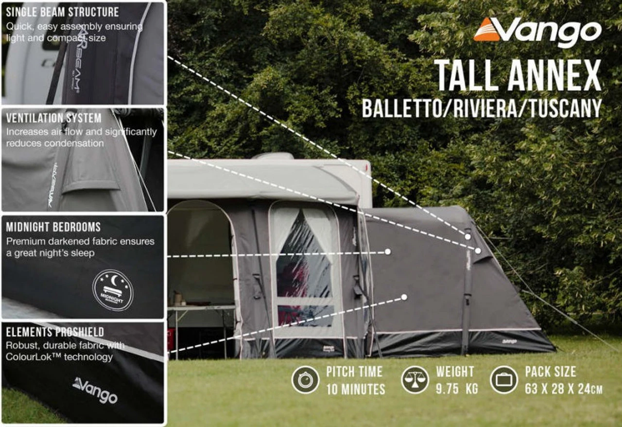 Vango Tall Annex Elements ProShield For Riviera Balletto Kalari And Tuscany Caravan Awnings - Image 6