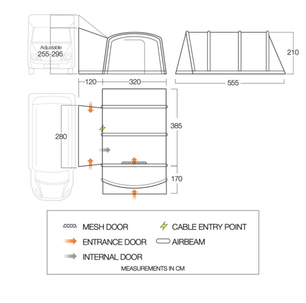 Vango Airbeam Vango Galli CC Air Tall Awning (2023) - Image 3