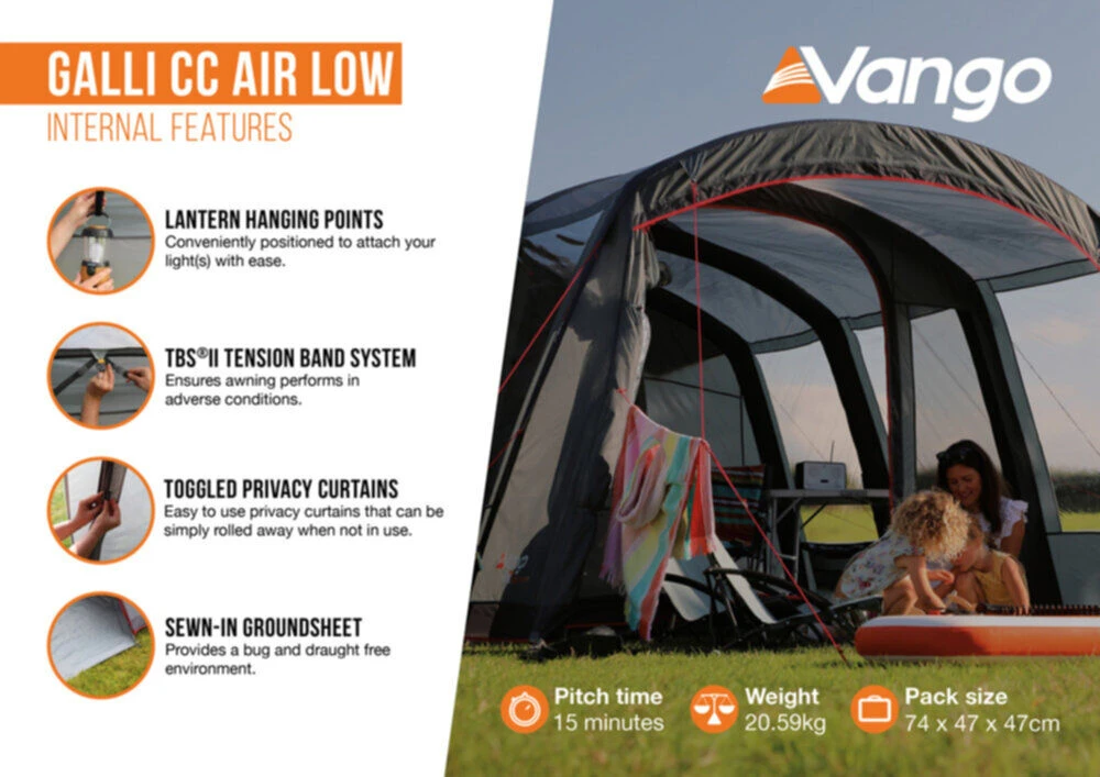 Vango Airbeam Vango Galli CC Air Low Awning (2023) - Image 4