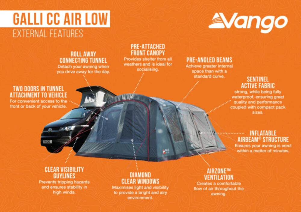 Vango Airbeam Vango Galli CC Air Low Awning (2023) - Image 5