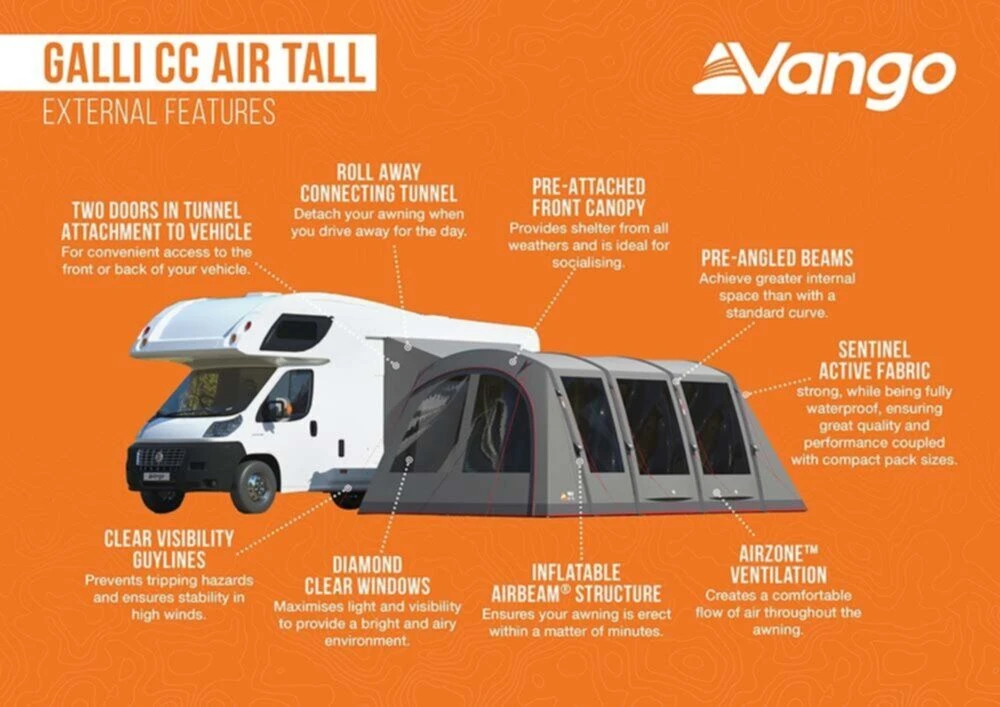 Vango Airbeam Vango Galli CC Air Tall Awning (2023) - Image 5