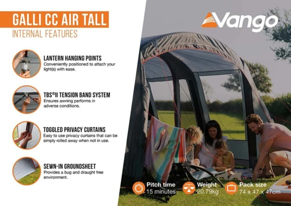 Vango Airbeam Vango Galli CC Air Tall Awning (2023) - Image 6