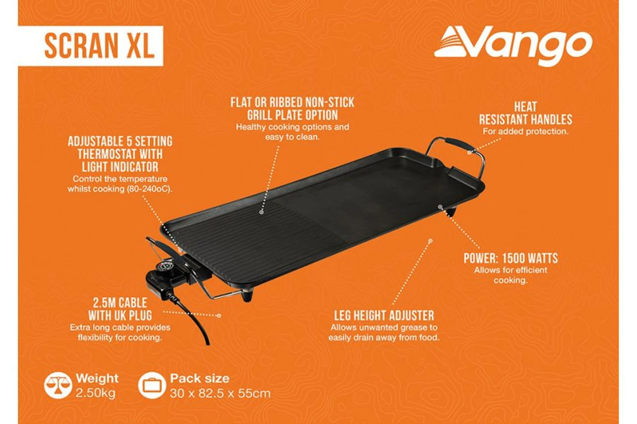 Vango Scran XL Camping Cooking Griddle - Image 2